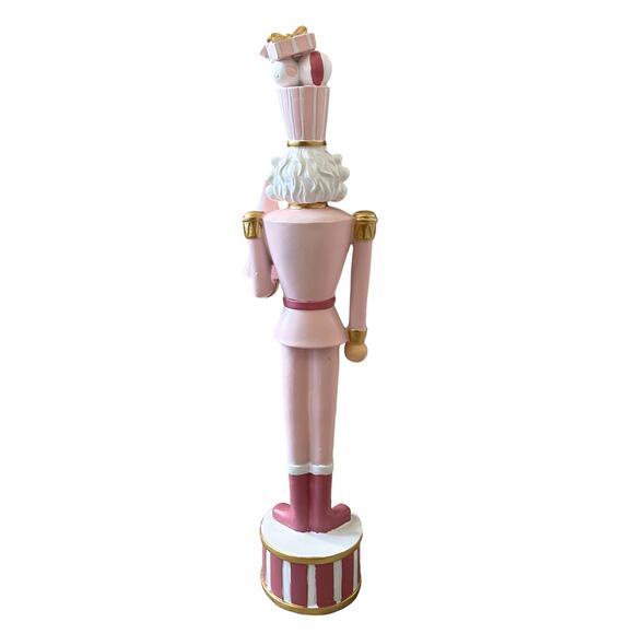 Balsam & Fir PINK GOLD NUTCRACKER Soldier Figurine 18in Christmas Holiday NEW - Picture 5 of 16